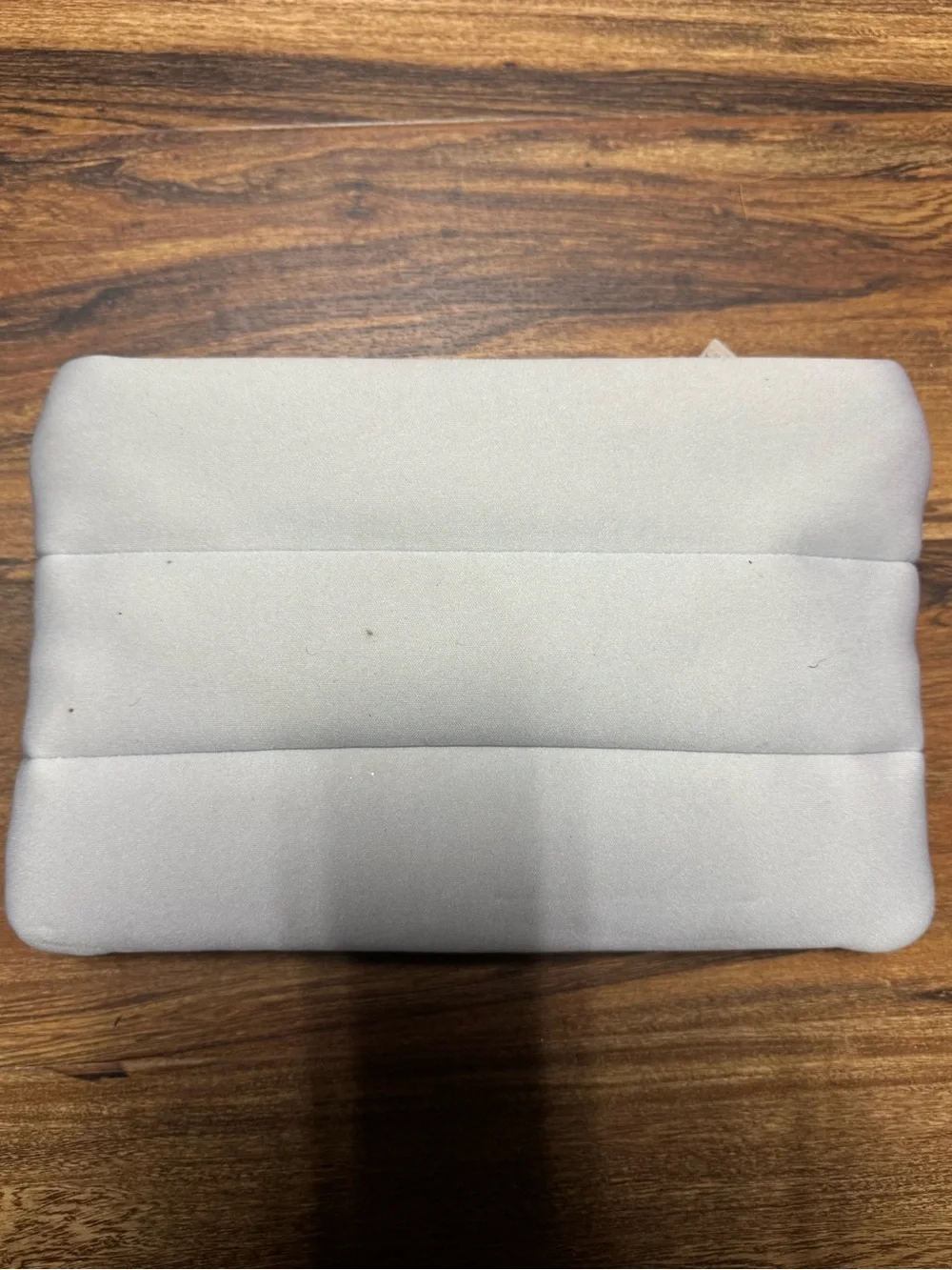 RHODE embossed soft pouch in light gray